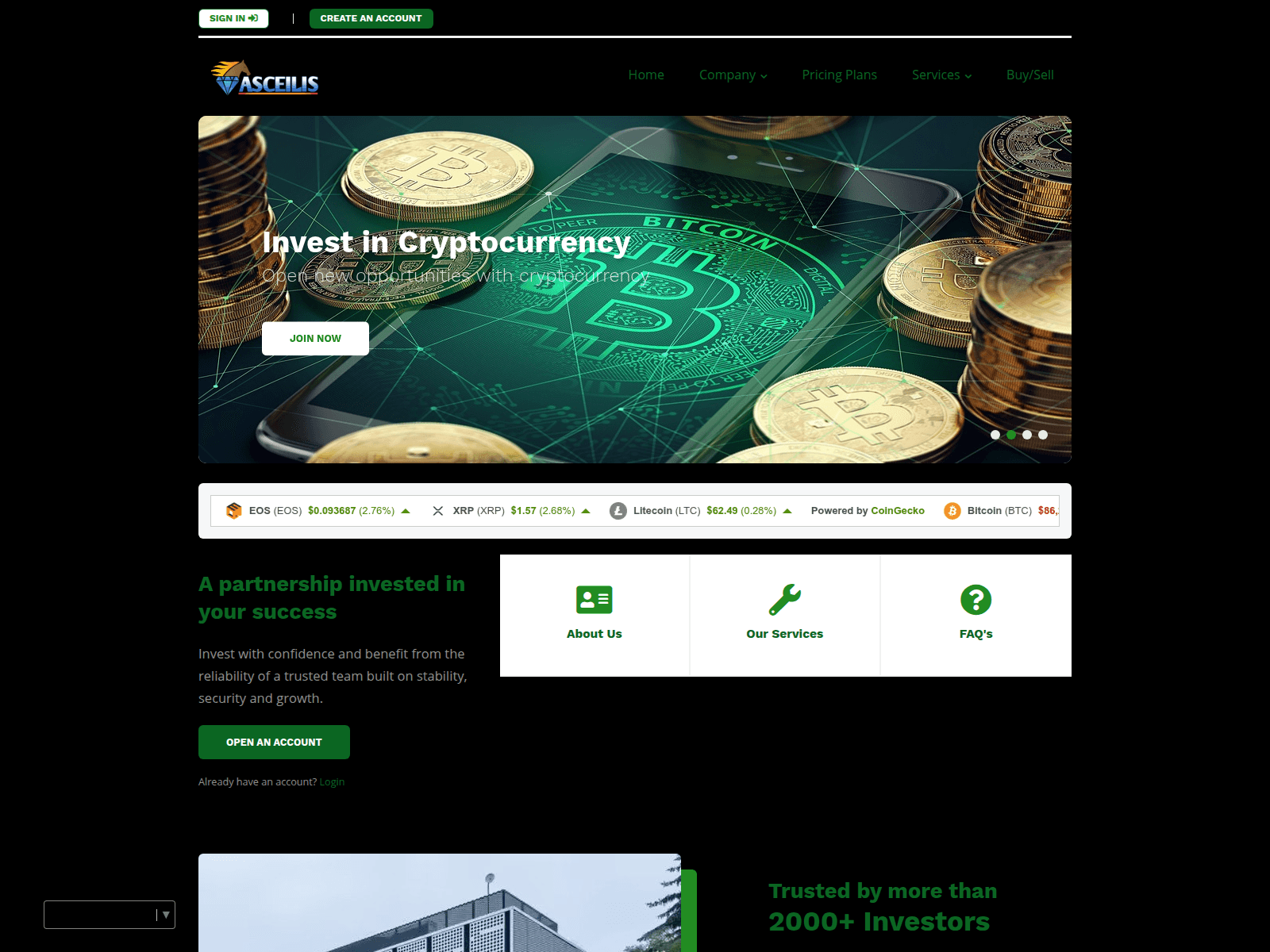 Screenshot of asceilis.net