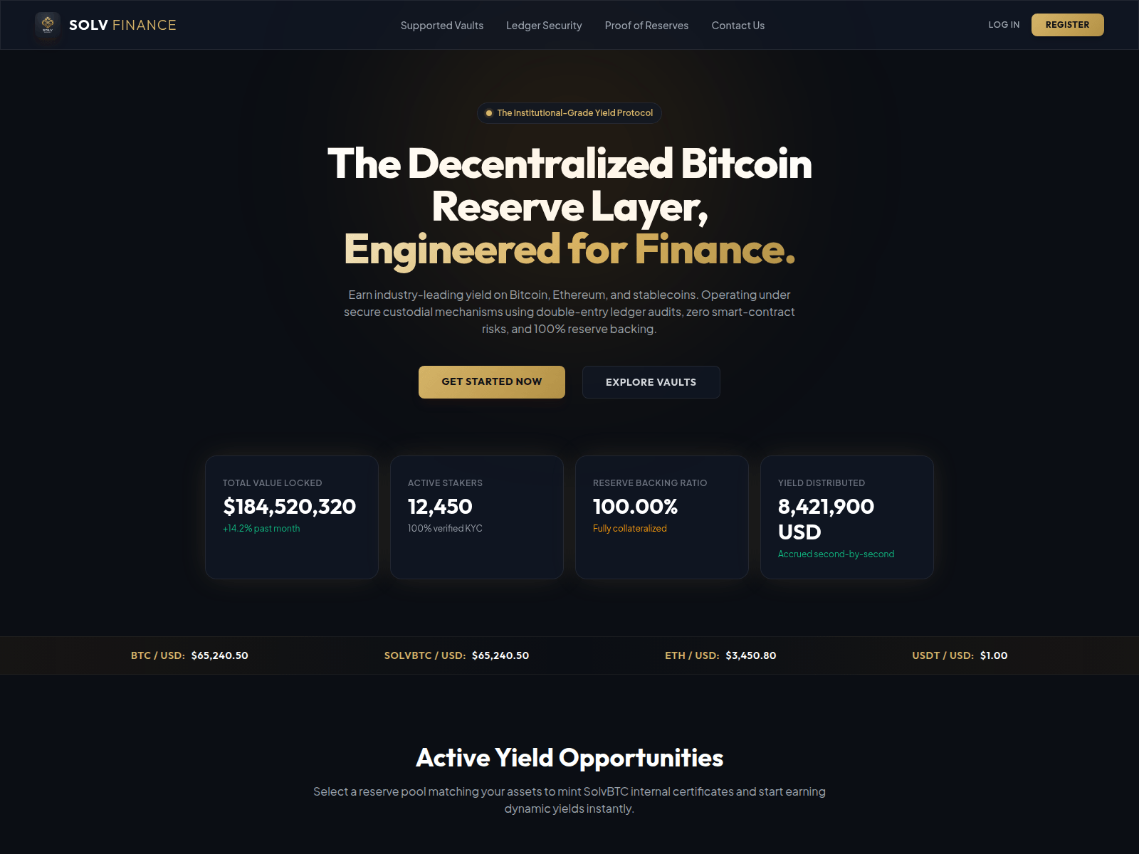 Screenshot of solvbtc.finance
