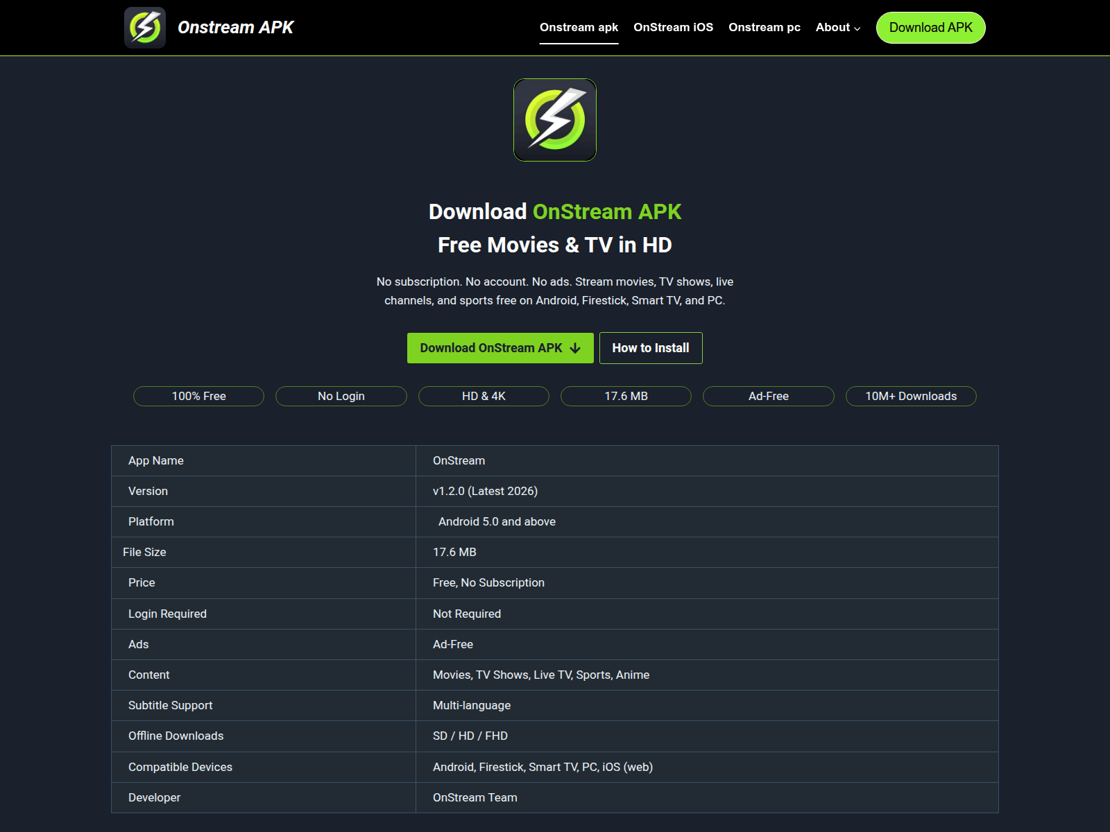 Screenshot of onstreamsapp.pro