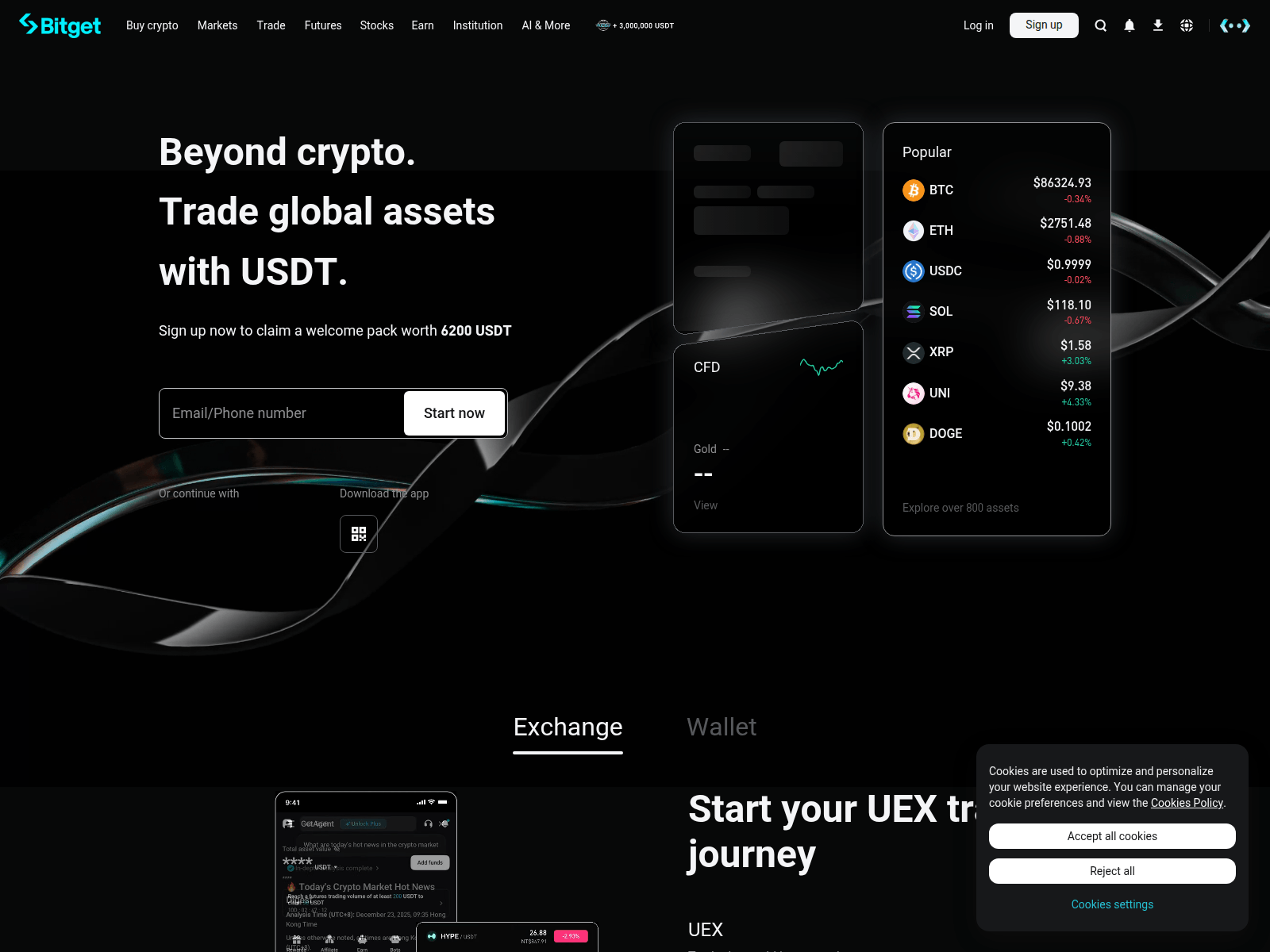 Screenshot of bitget.ac
