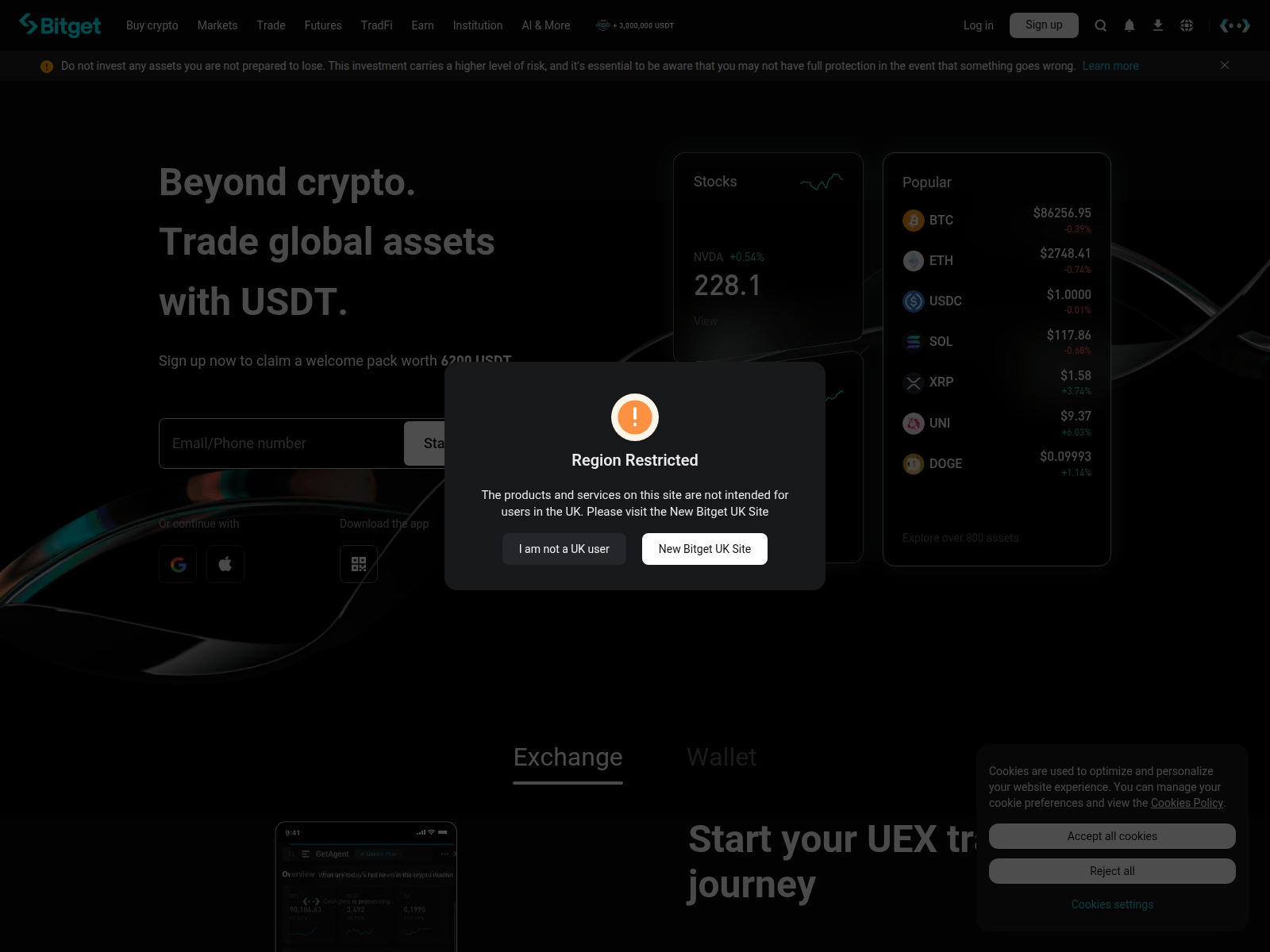 Screenshot of bitget.cafe