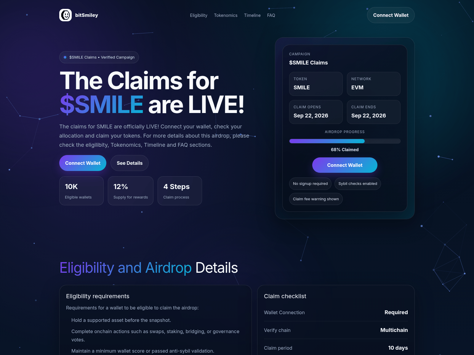 Screenshot of bitsmiley.live