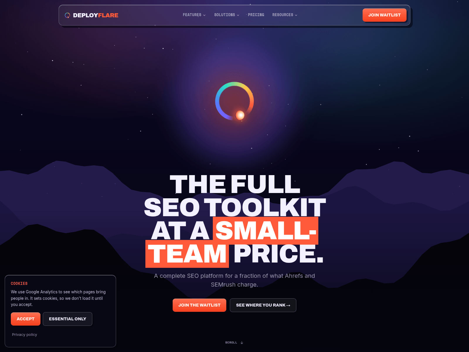 Screenshot of deployflare.com