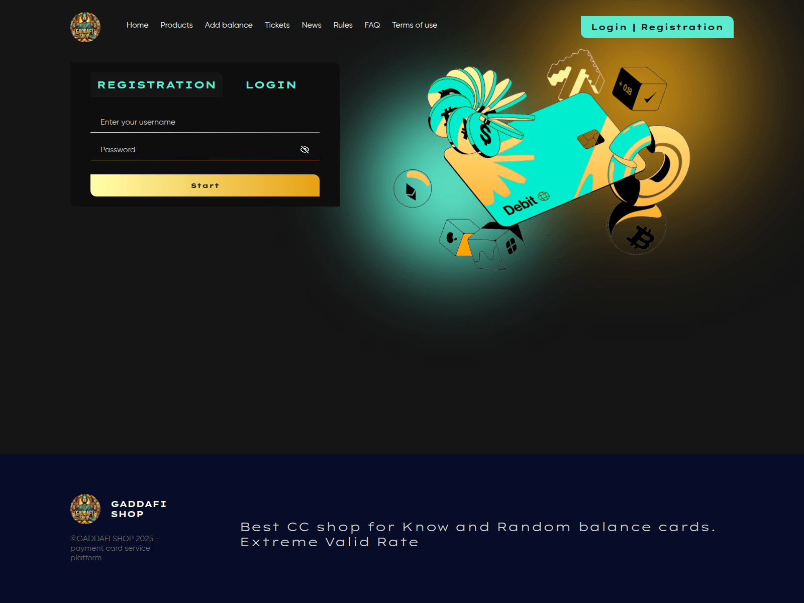 Screenshot of gaddaficvv.com