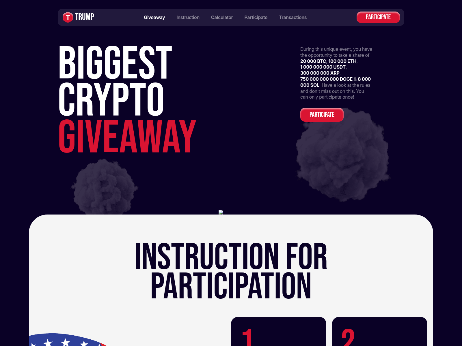 Screenshot of nfl-trump.org