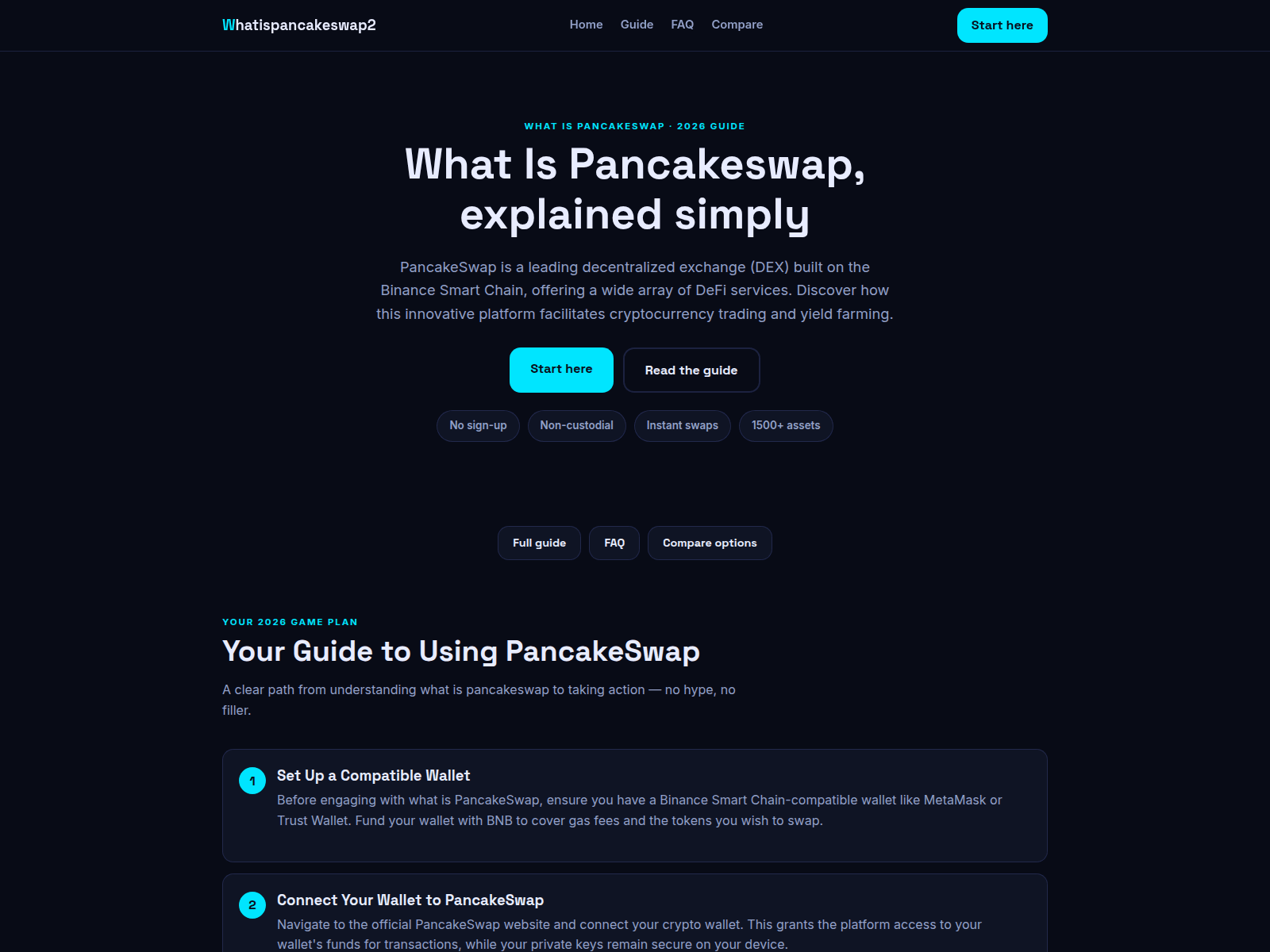 Screenshot of whatispancakeswap2.xyz