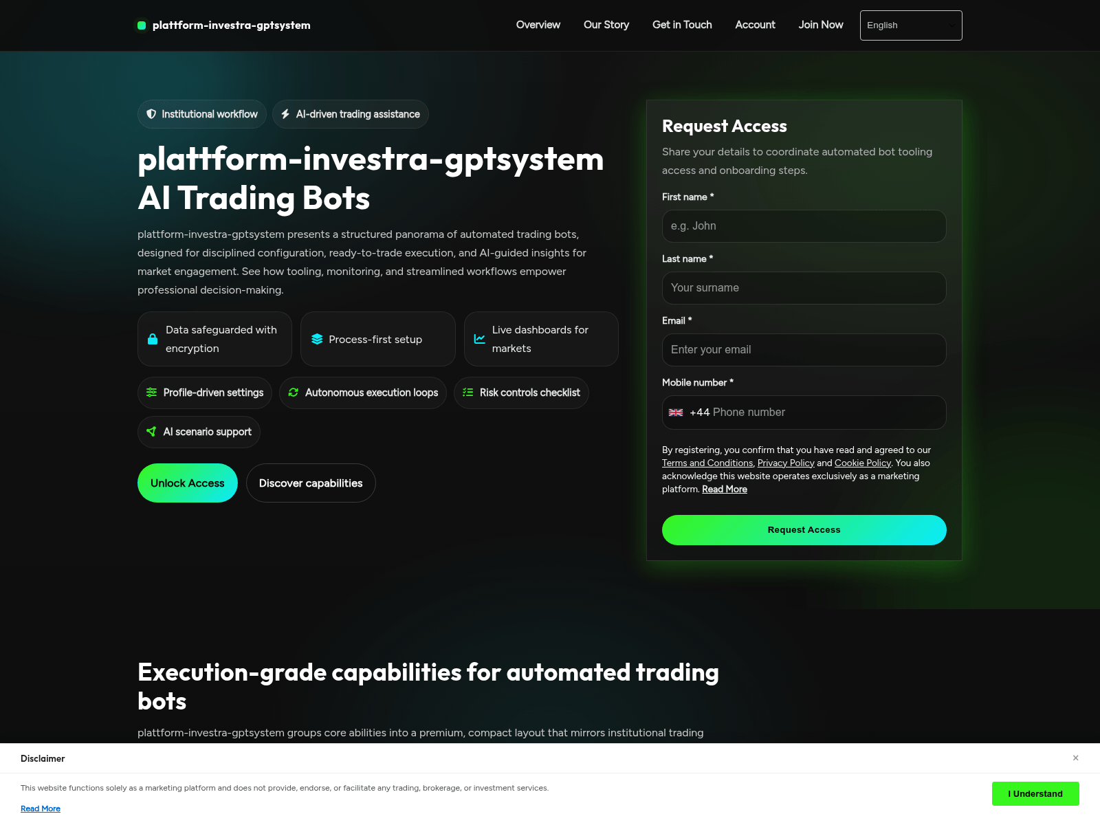 Screenshot of plattform-investra-gptsystem.com