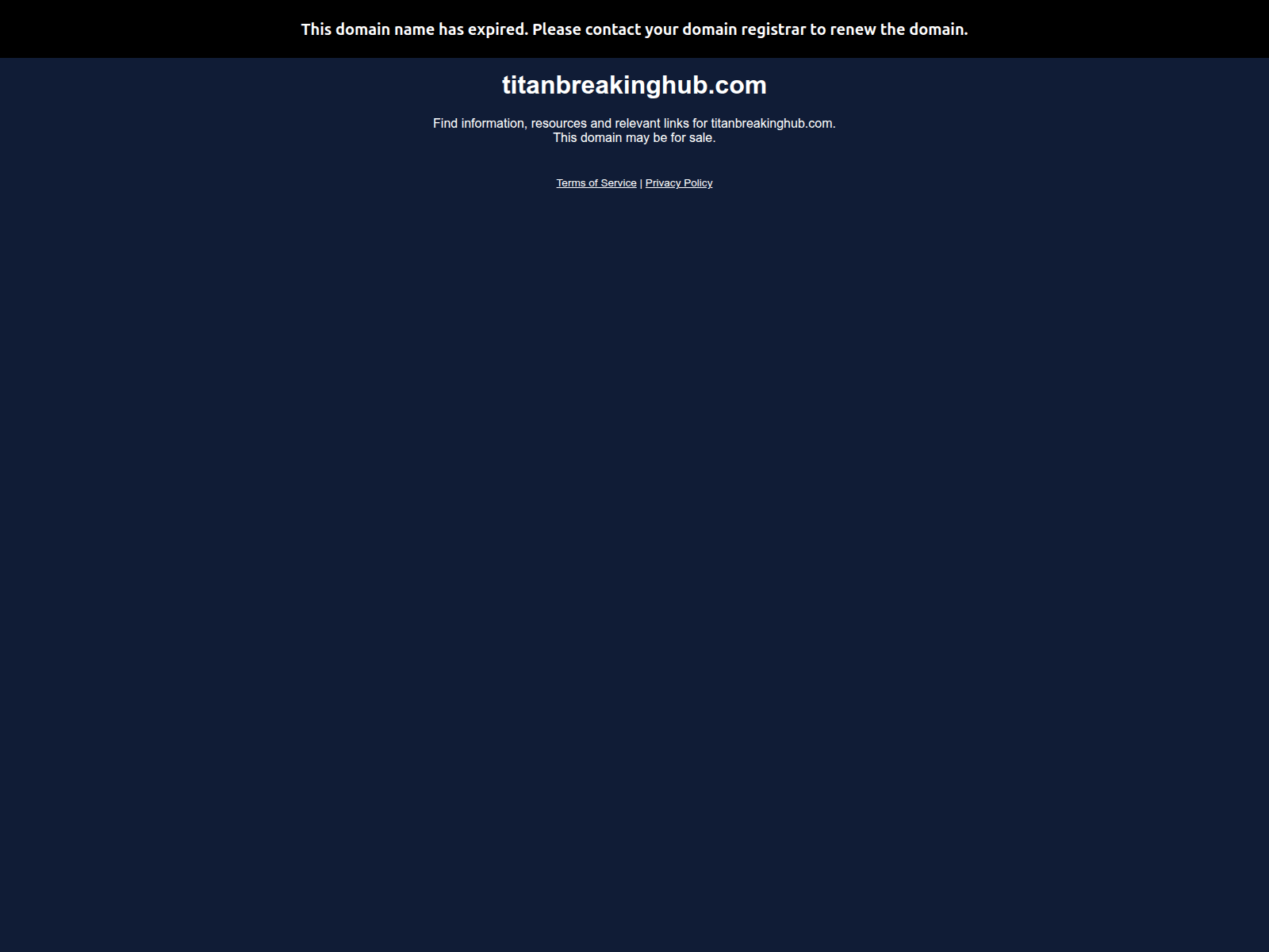 Screenshot of titanbreakinghub.com
