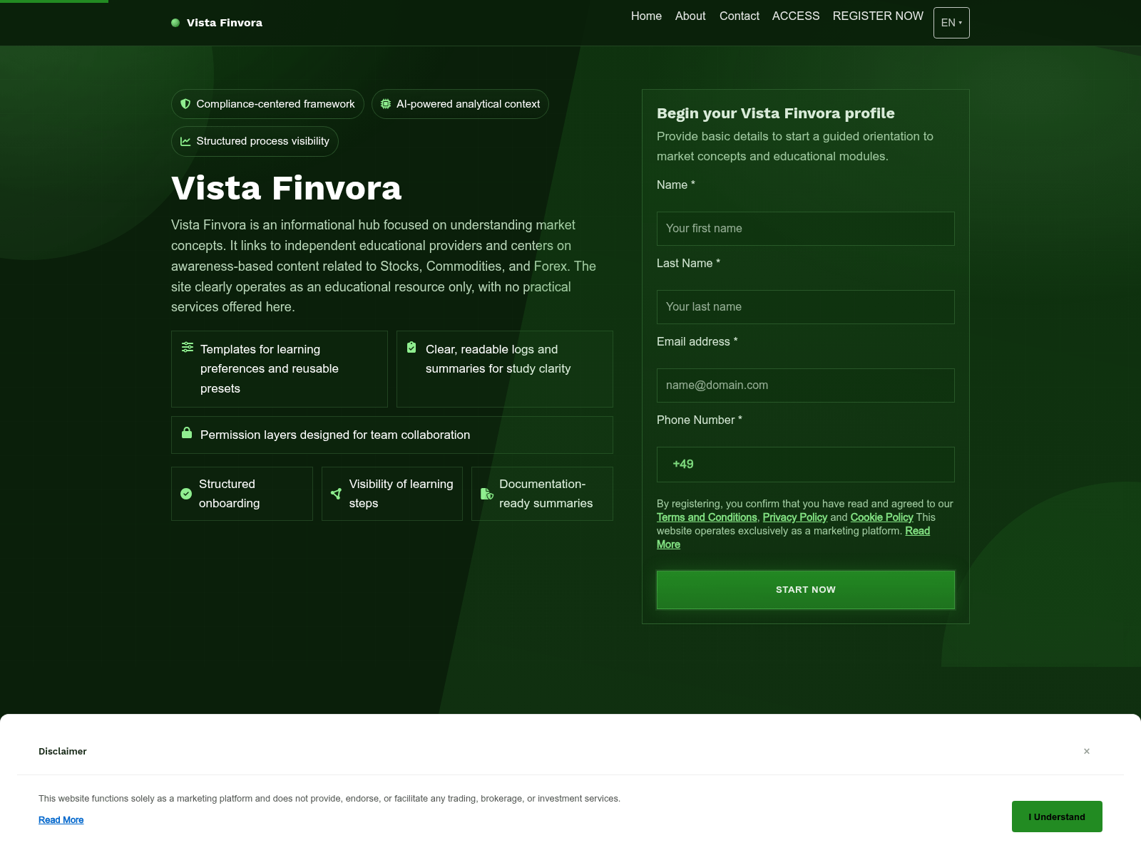 Screenshot of vistafinvoratech.com