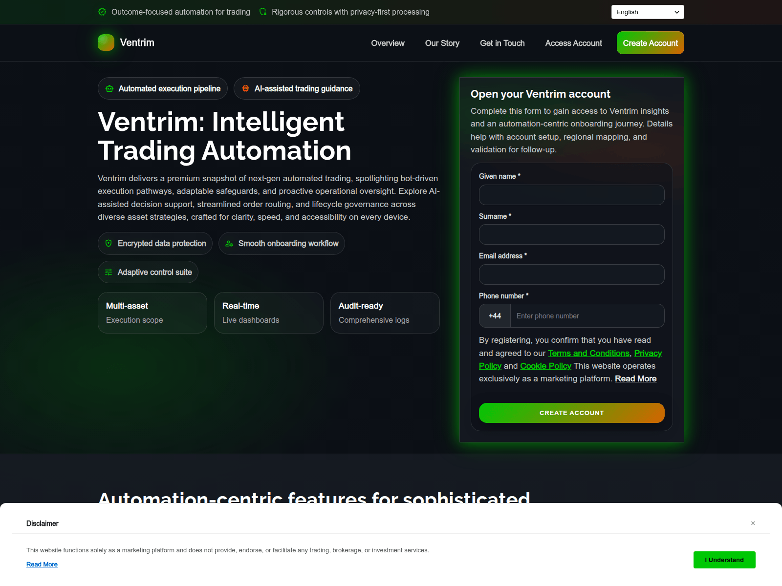 Screenshot of ventrim.pro