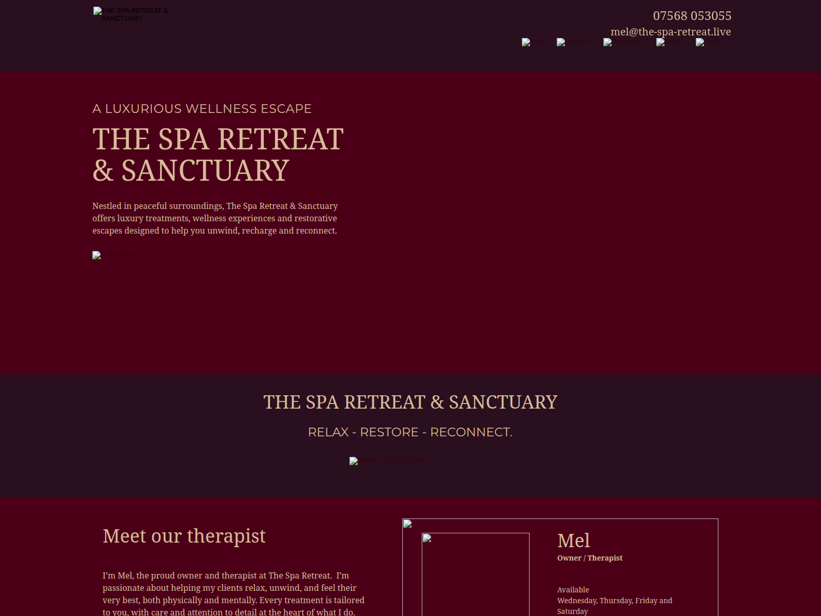 Screenshot of the-spa-retreat.live