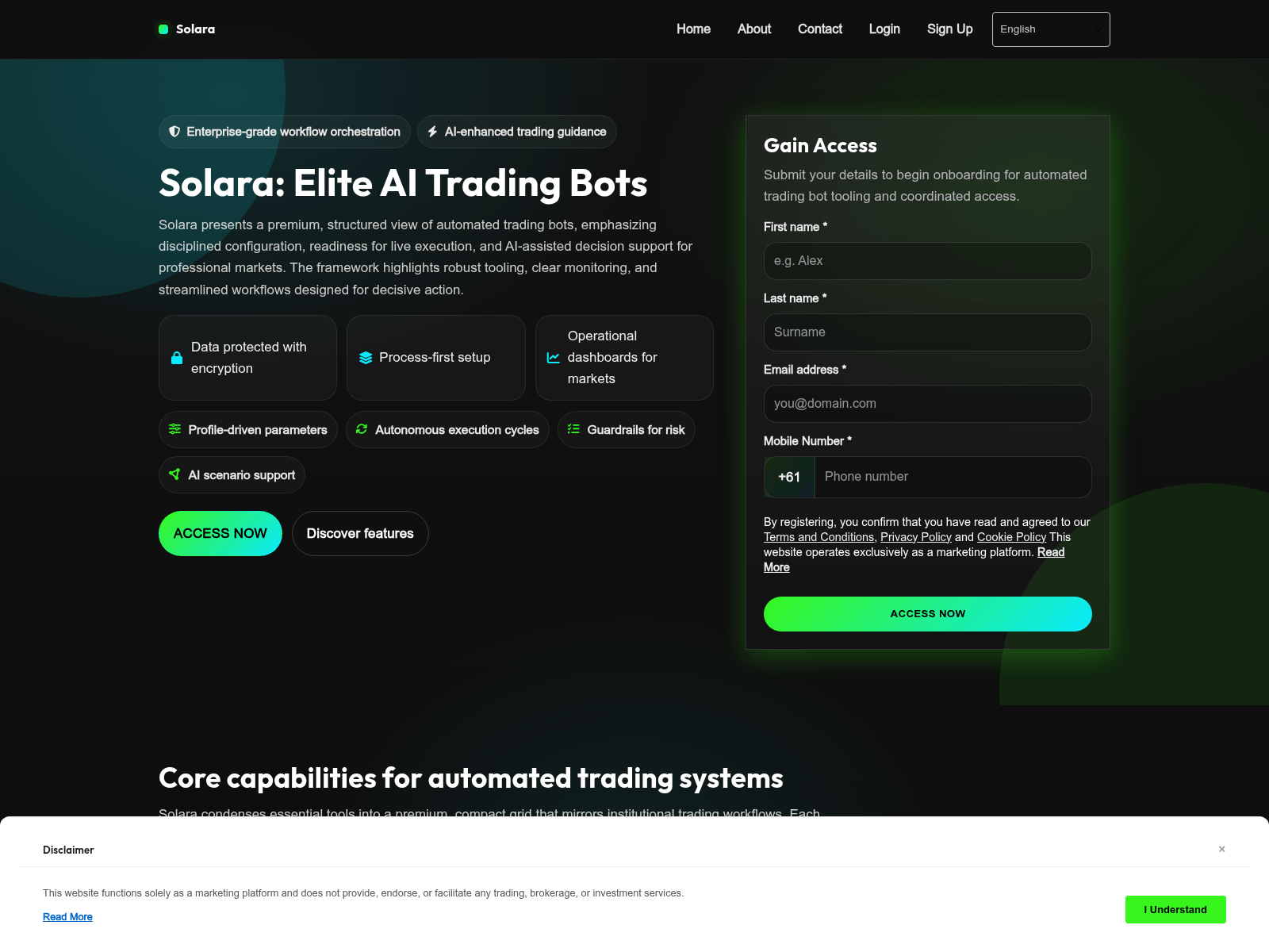 Screenshot of solara-app.digital