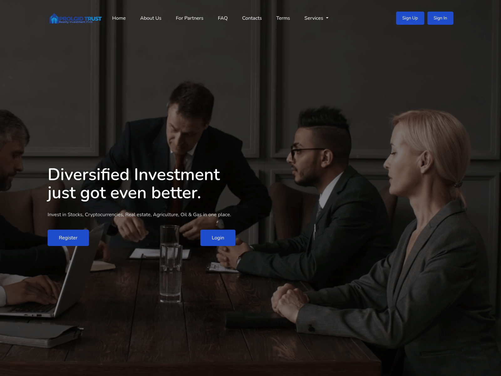 Screenshot of prolgidtrust.com