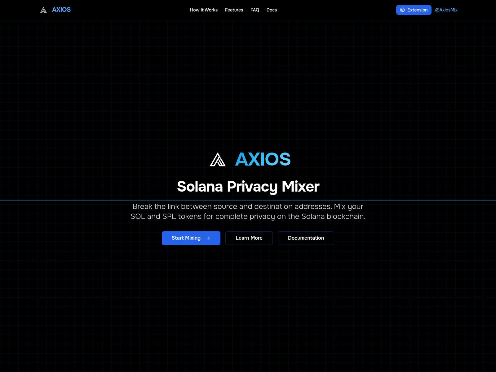 Screenshot of axiosmix.space