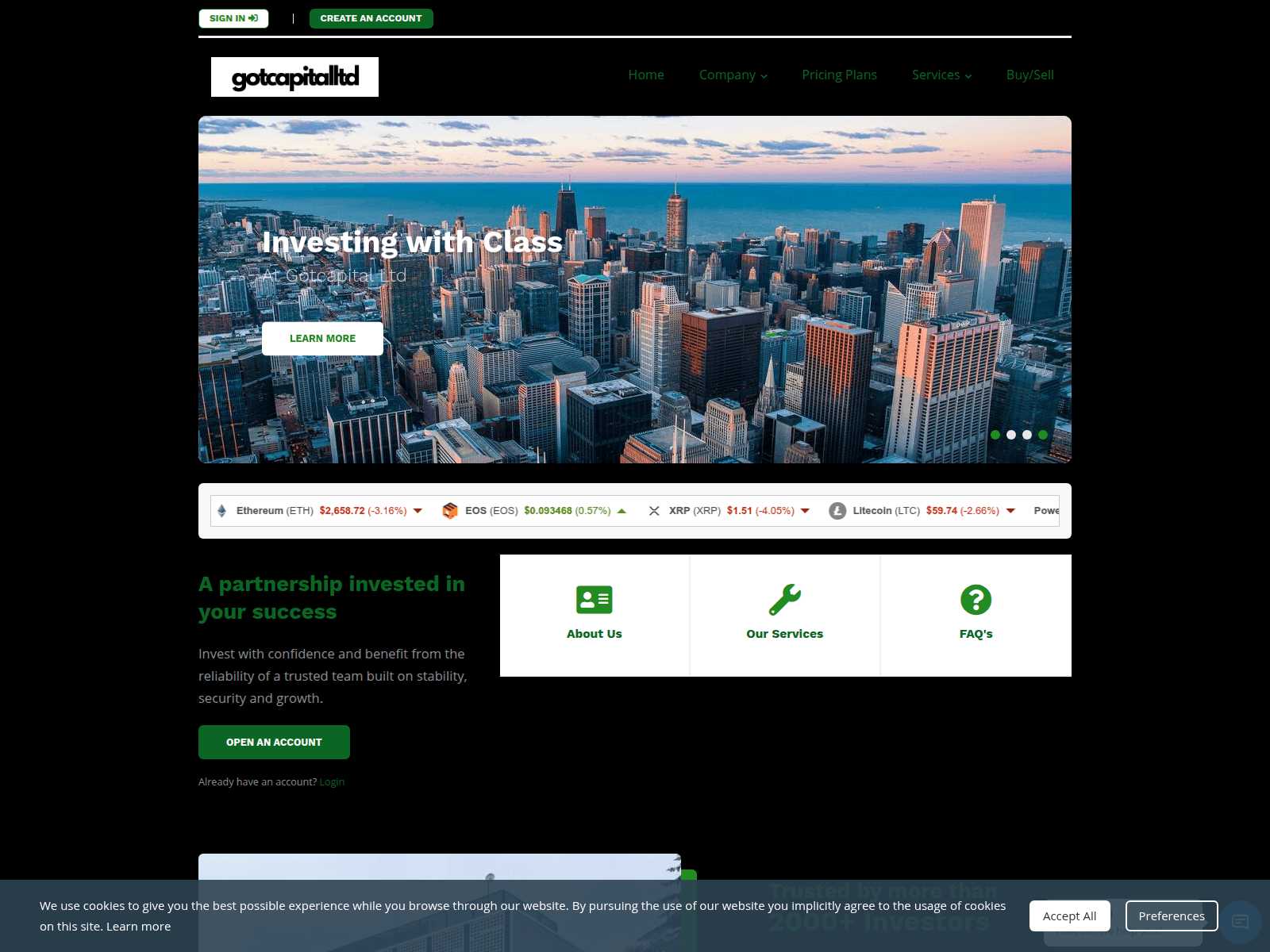 Screenshot of gotcapitalltd.com
