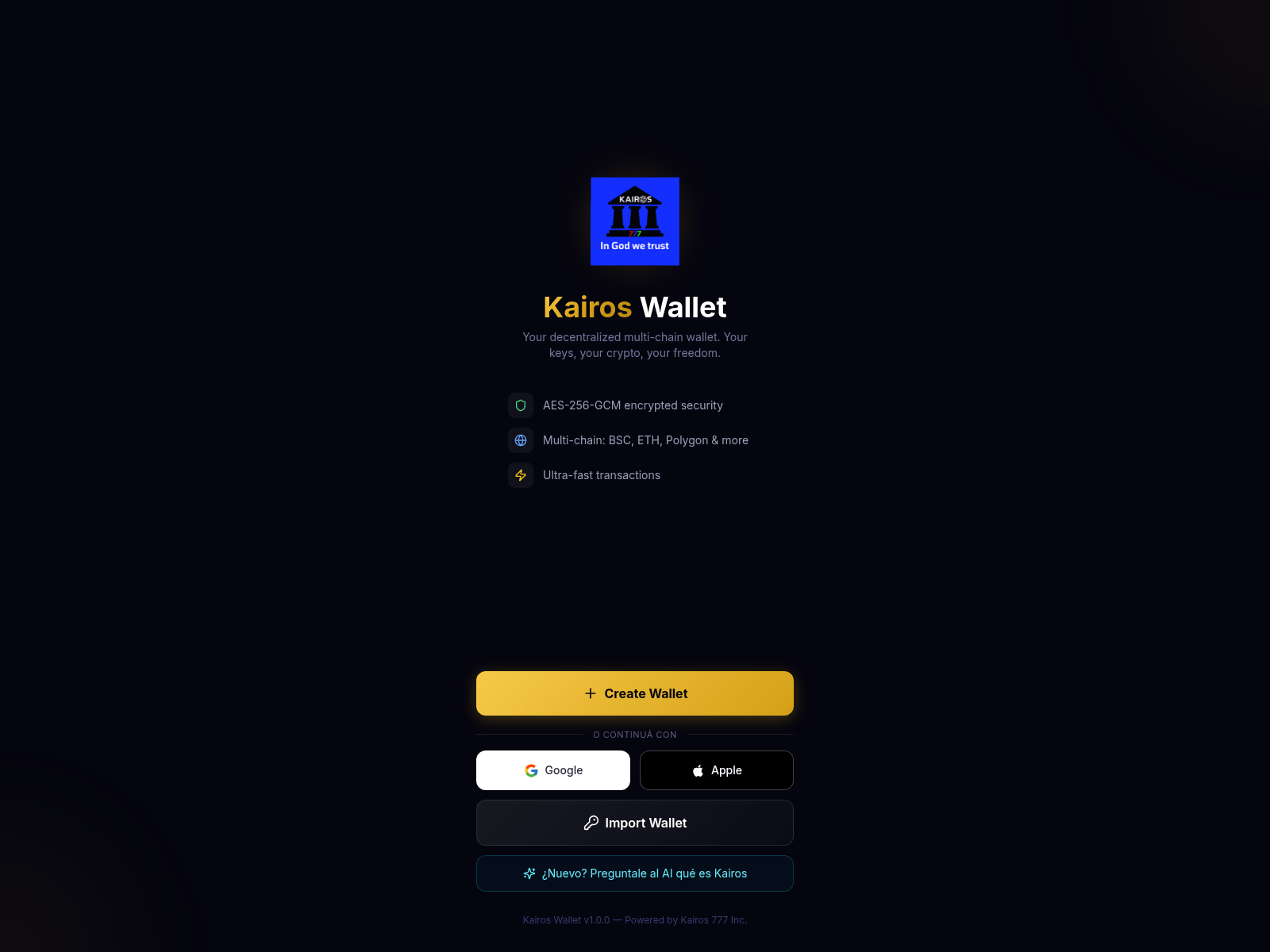 Screenshot of kairos-777.com