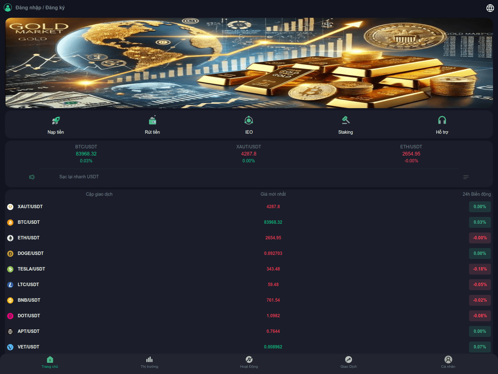 Screenshot of goldbalgoldexchange.asia