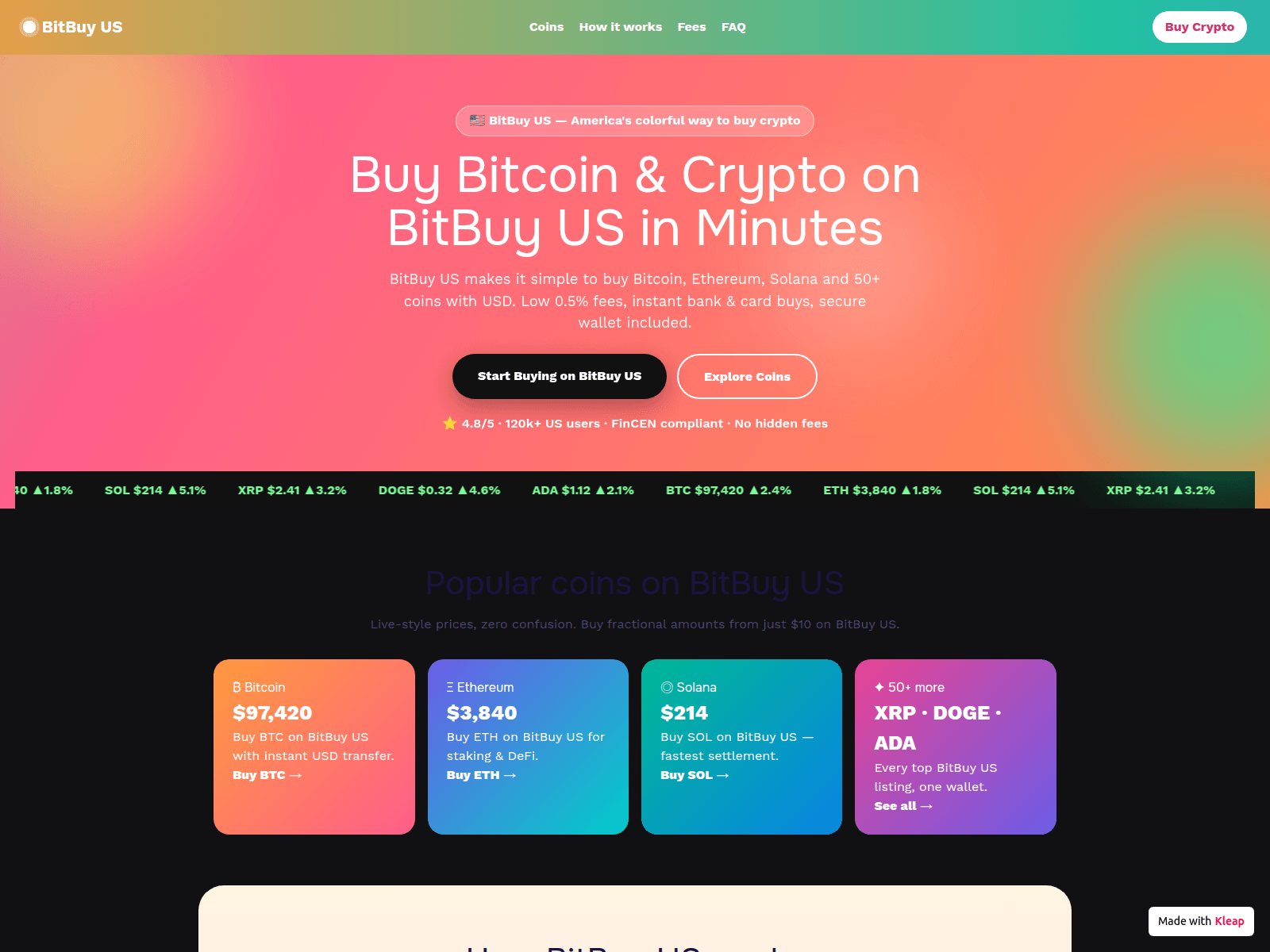 Screenshot of bitbuy-us.kleap.io