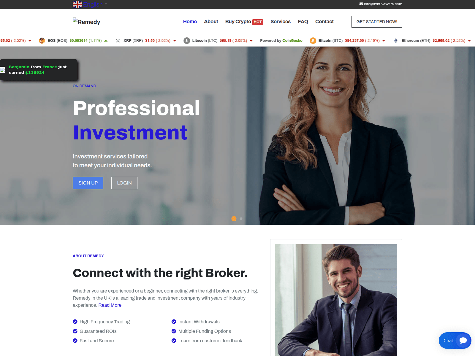 Screenshot of fxnt.vexotra.com