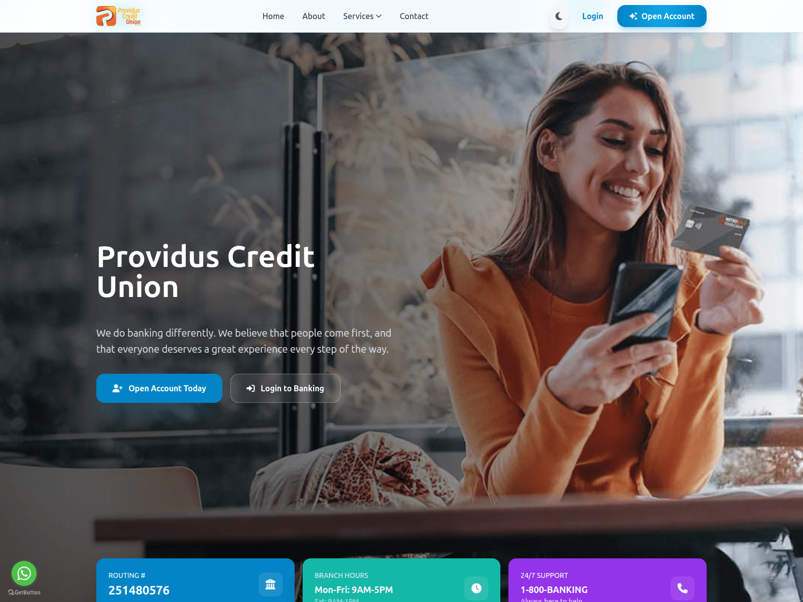 Screenshot of providuscreditunion.bond