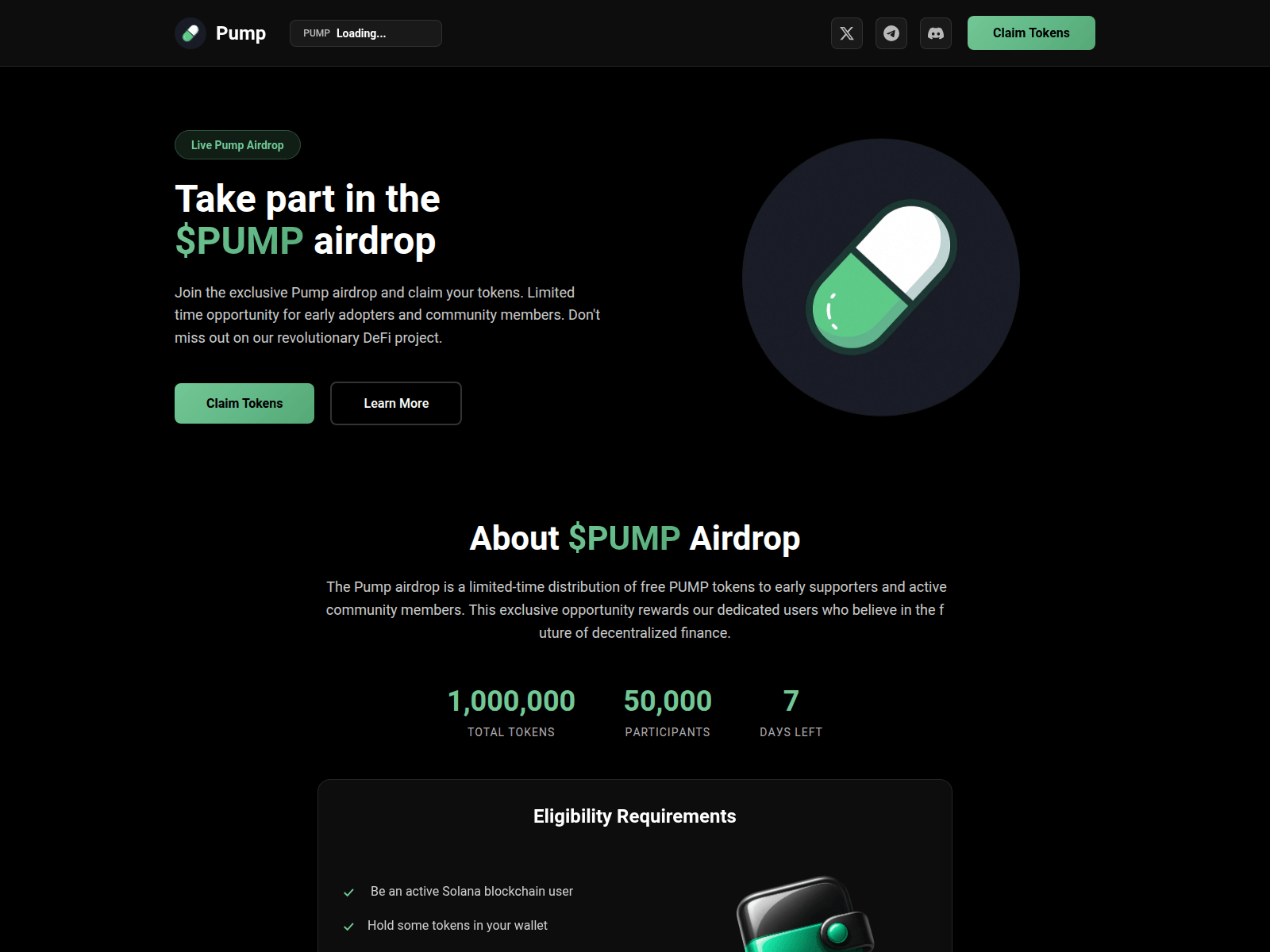 Screenshot of pump.solcc.cc