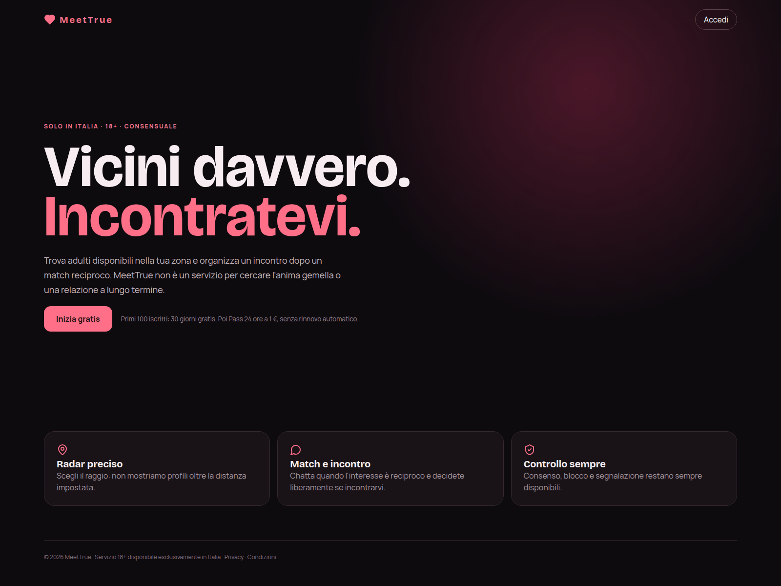Screenshot of joinmeetrue.com