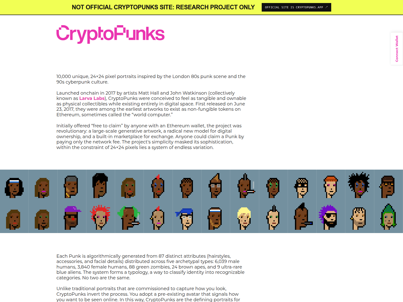Screenshot of cryptopunks.website