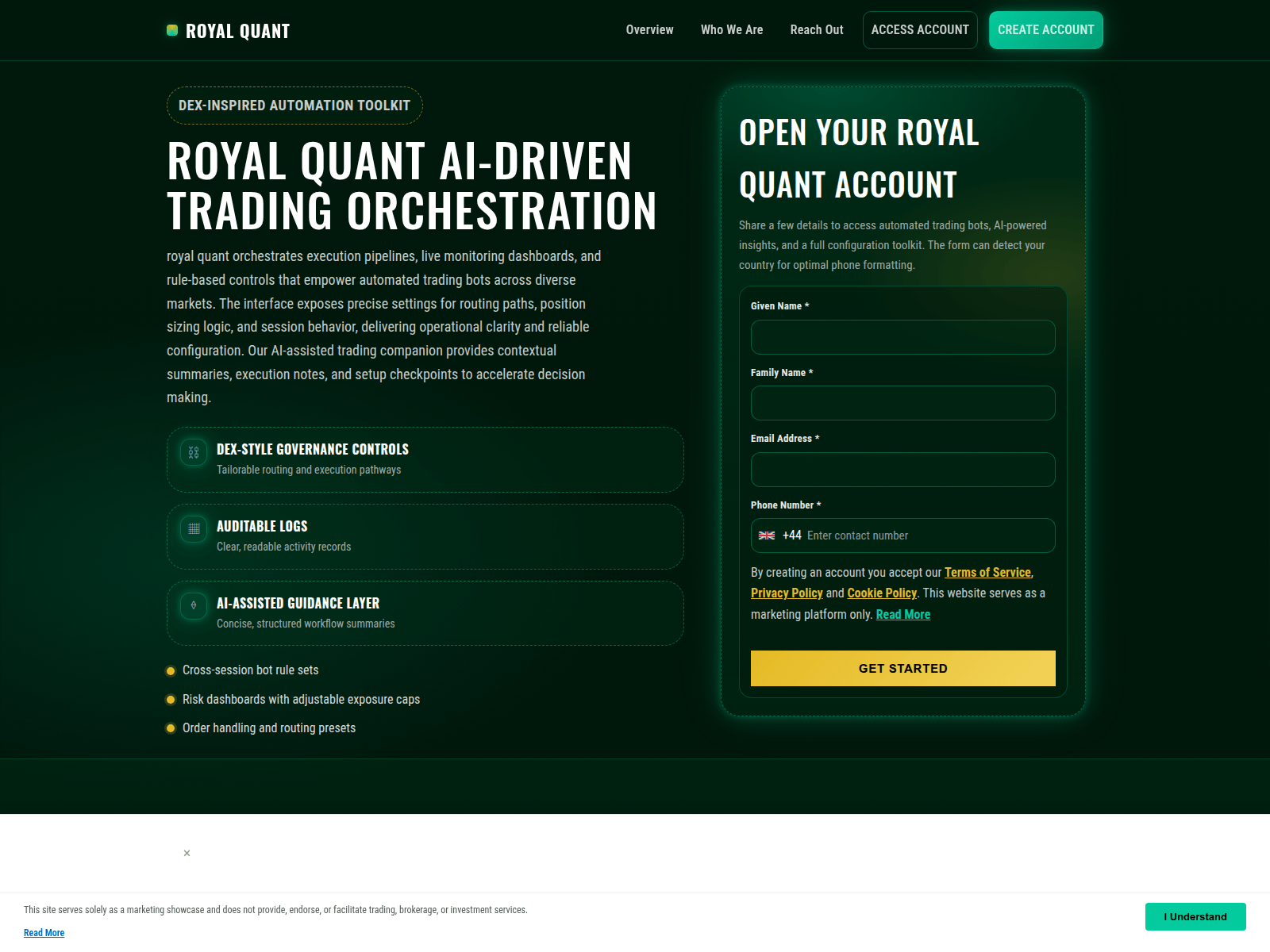 Screenshot of royalquant.digital