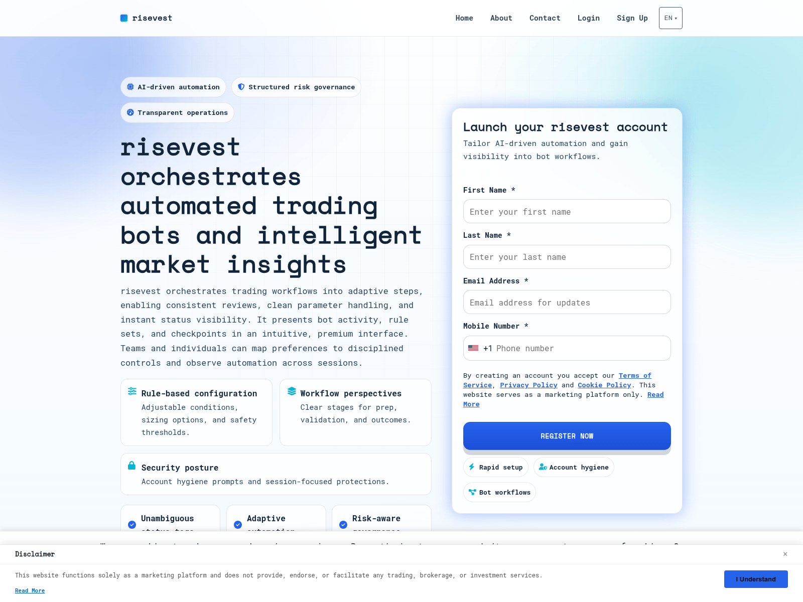 Screenshot of risevest-app.com