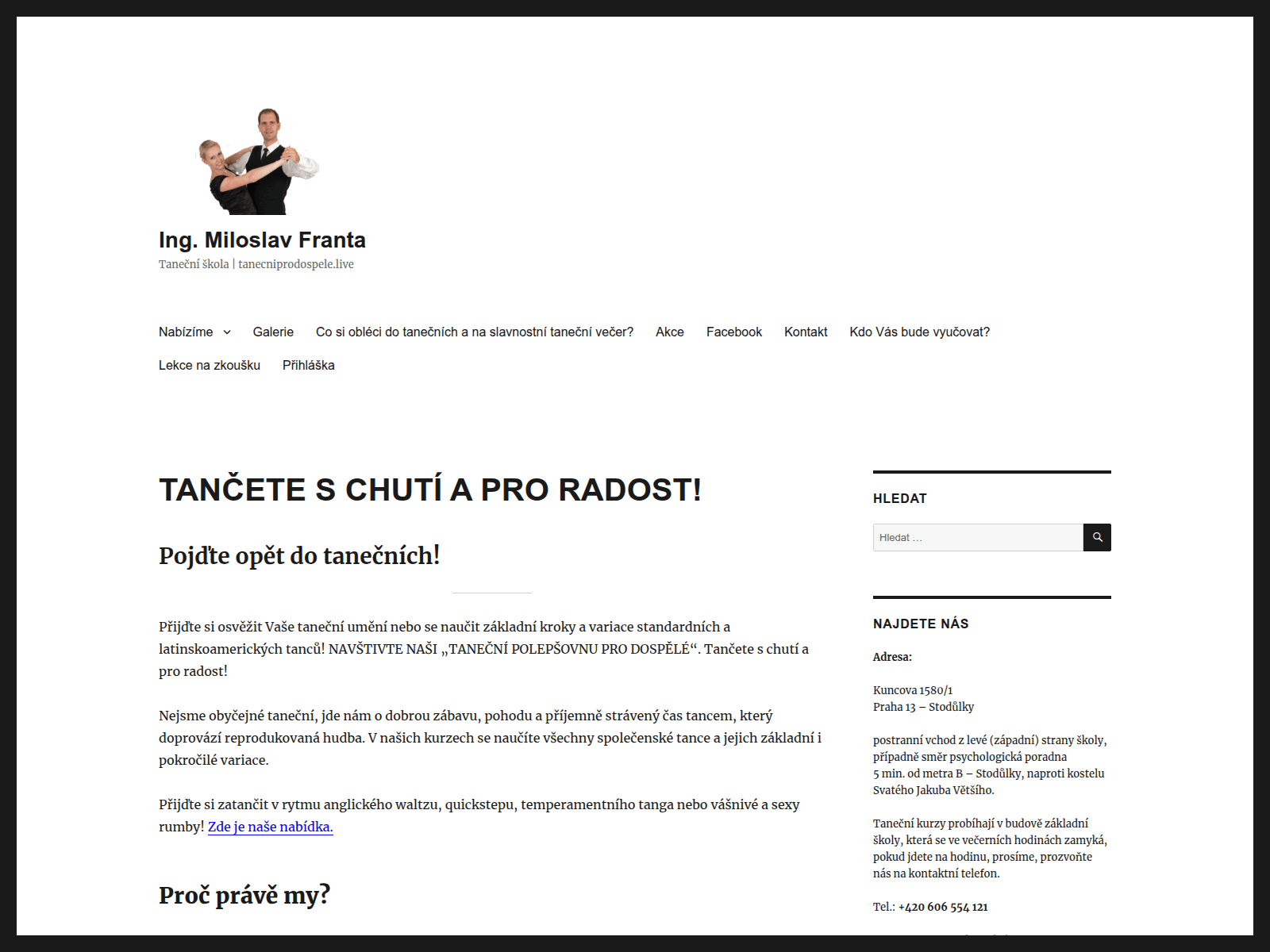 Screenshot of tanecniprodospele.live