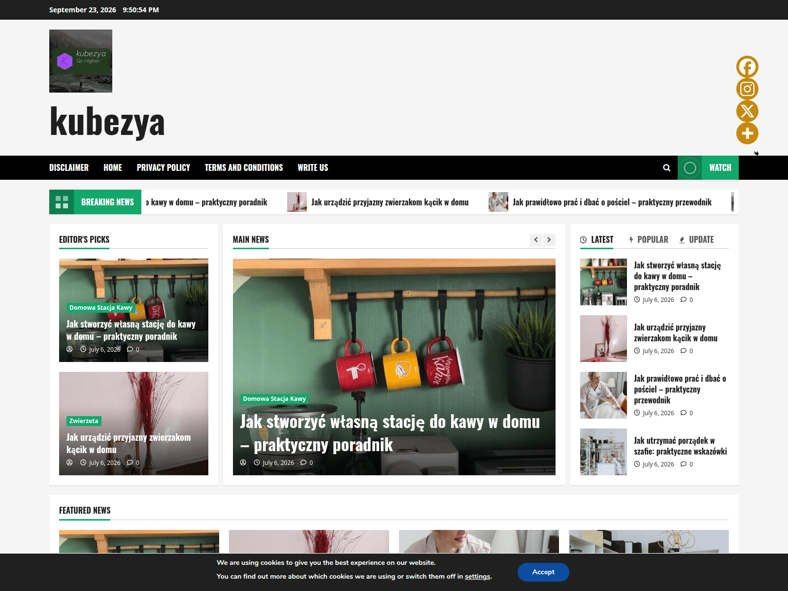 Screenshot of kubezya.com