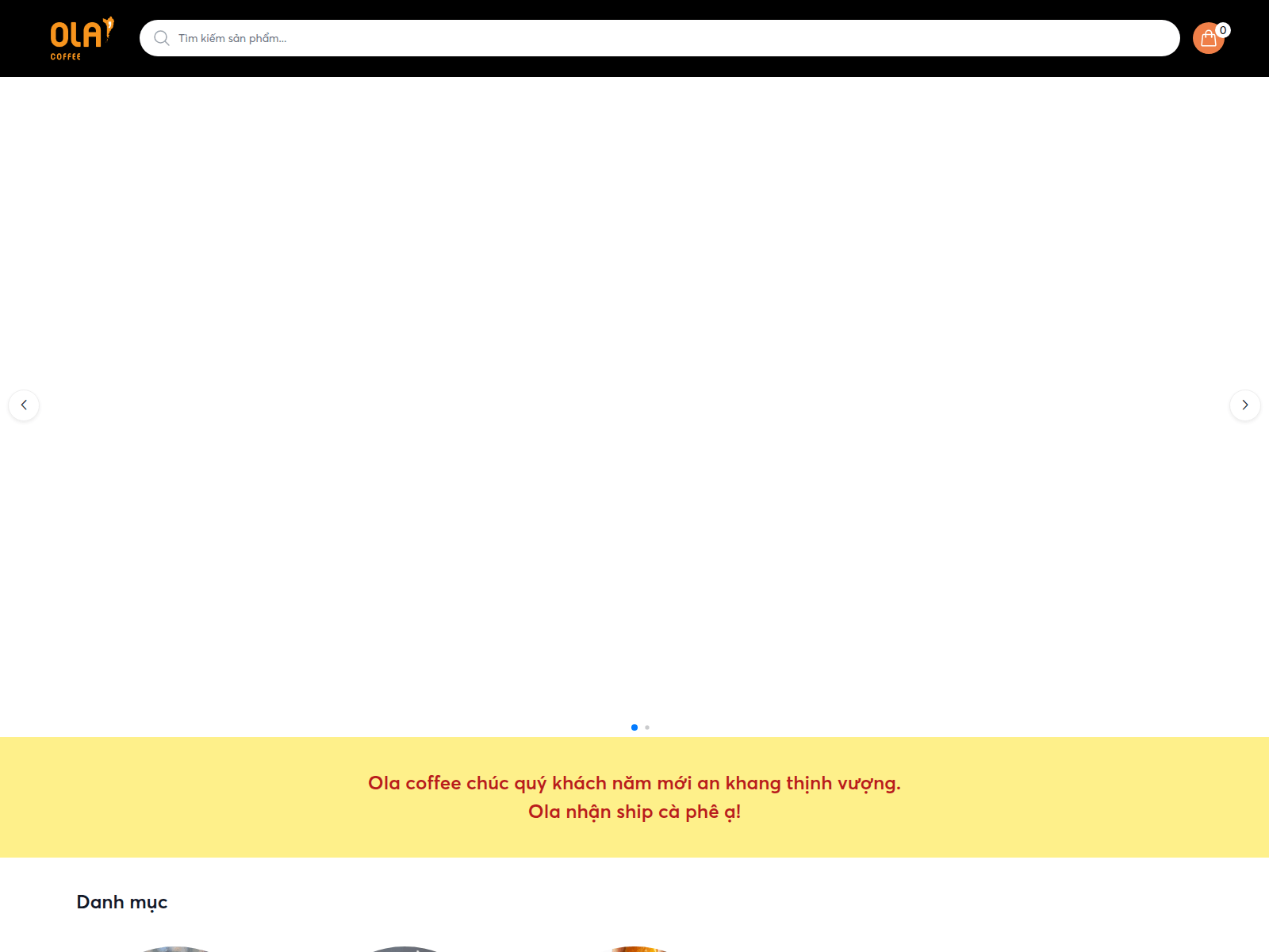 Screenshot of shop.olacoffee.vn