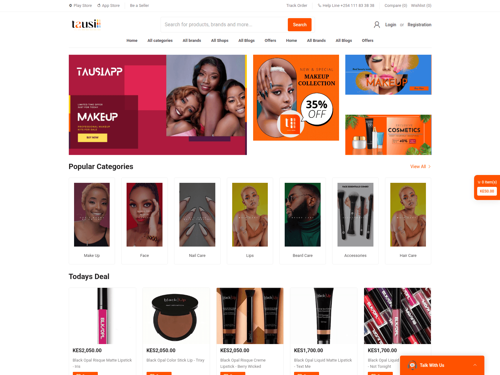 Screenshot of tausiapp.co.ke