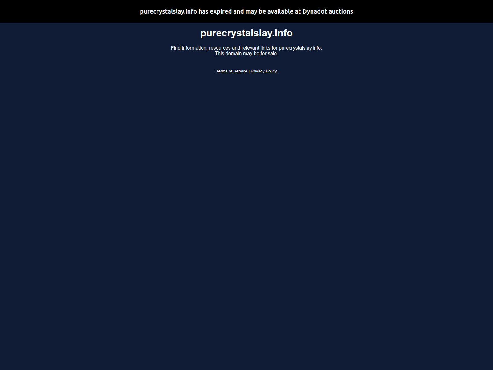 Screenshot of purecrystalslay.info