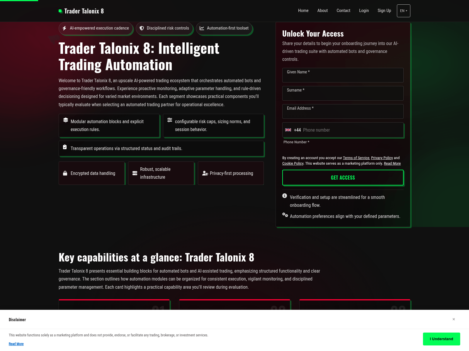 Screenshot of tradertalonix-8-ai.com