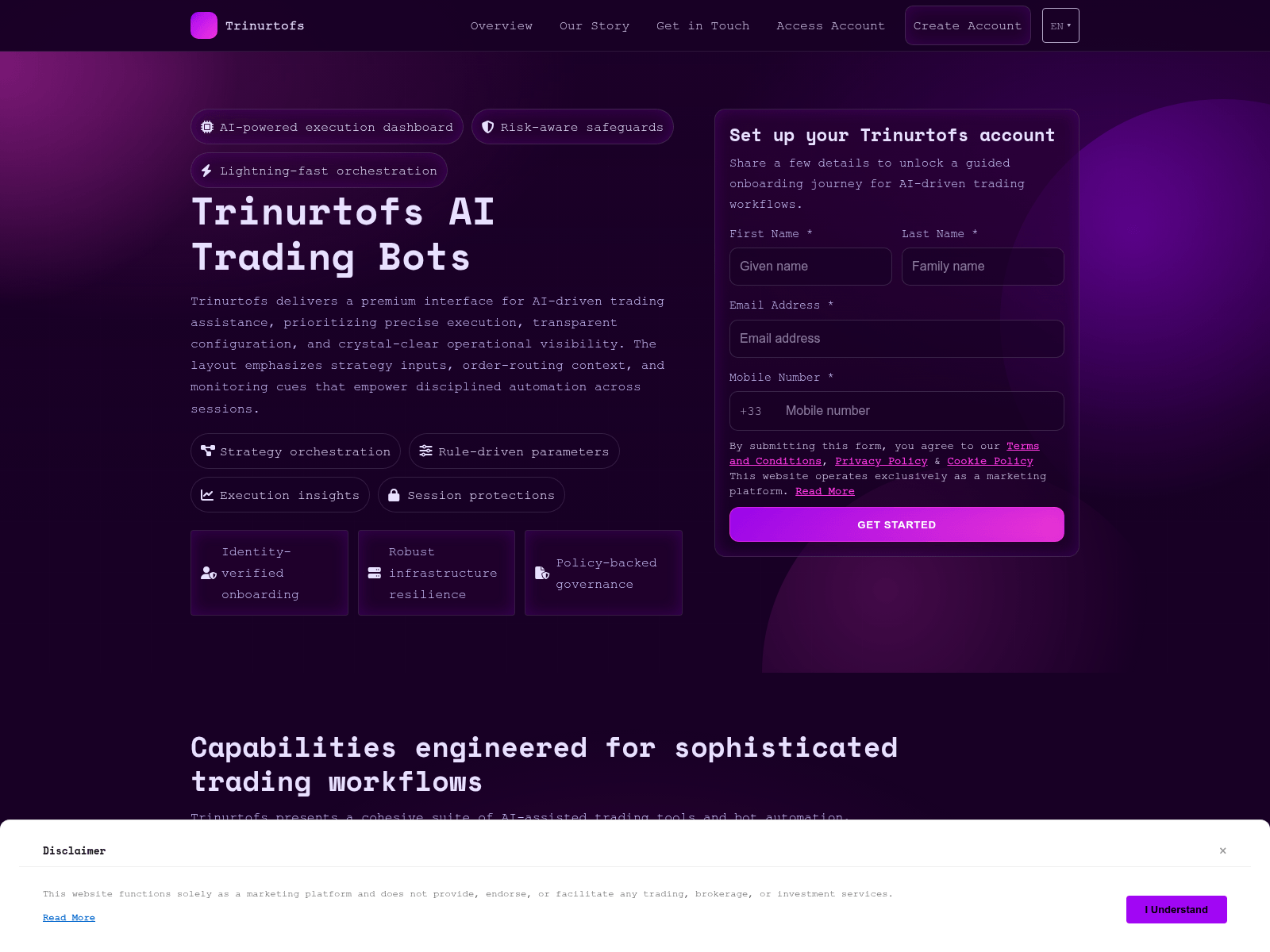 Screenshot of trinurtofs-tech.com