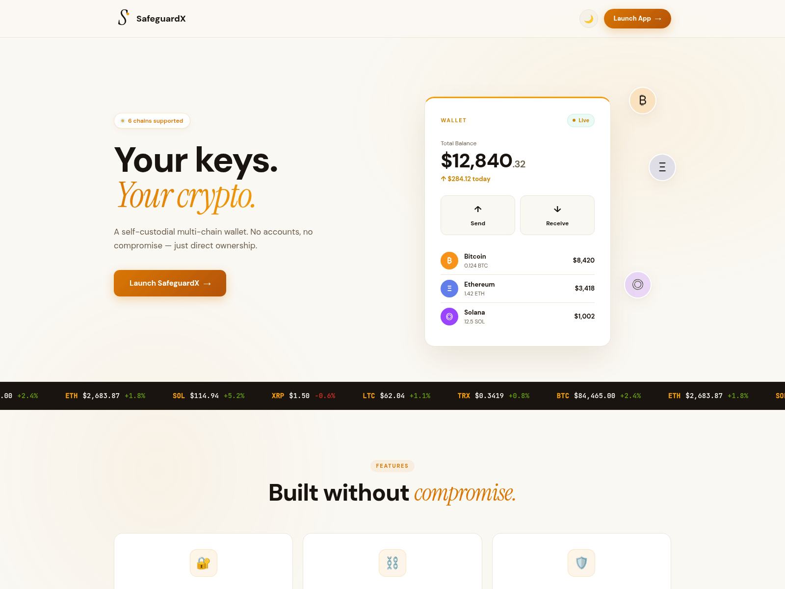 Screenshot of safeguardx.net