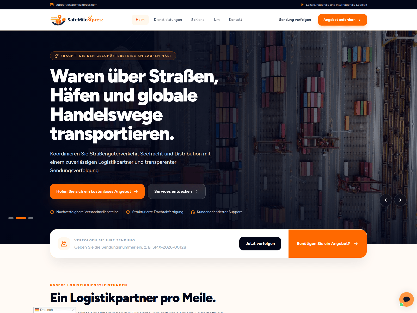 Screenshot of cleverservicelogistics.com