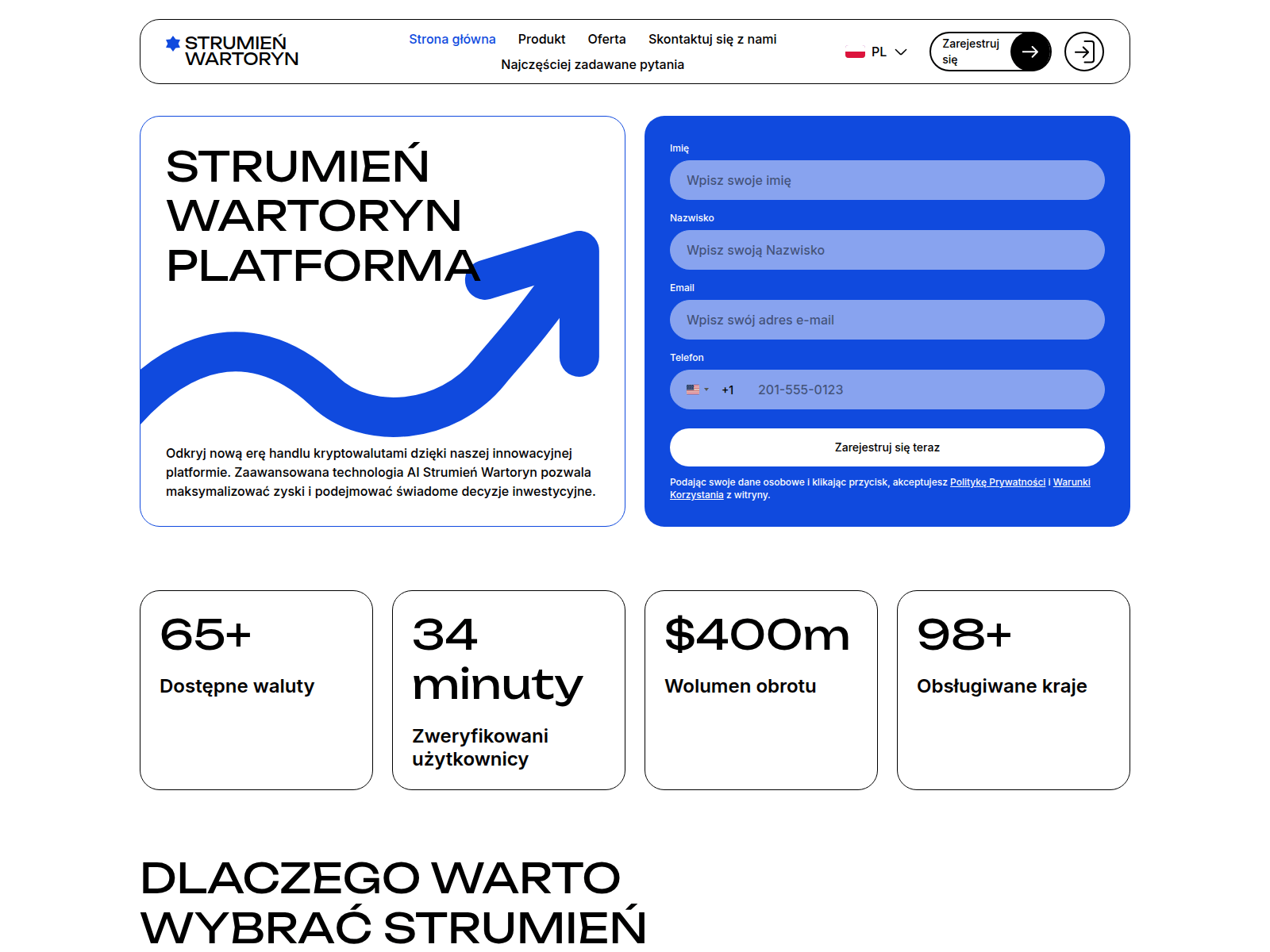 Screenshot of strumienwartoryn.com
