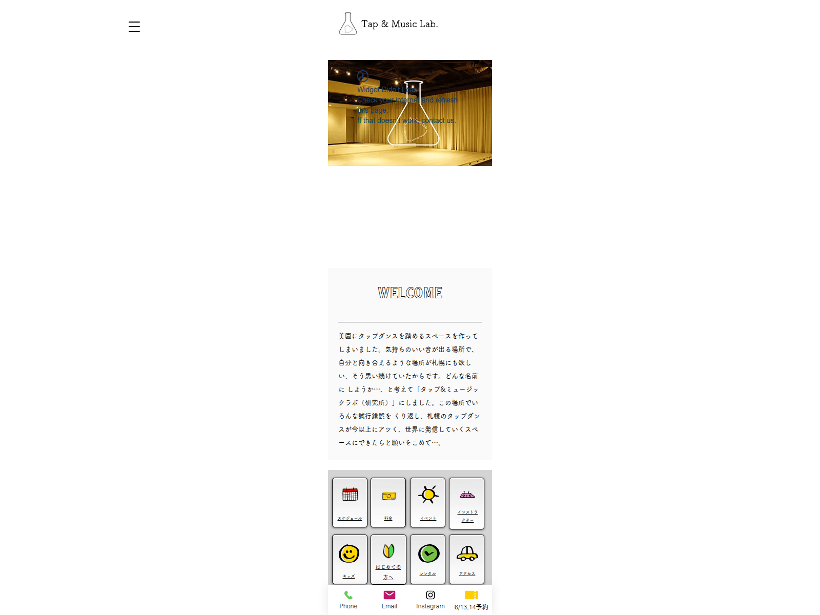 Screenshot of tapandmusiclab.live