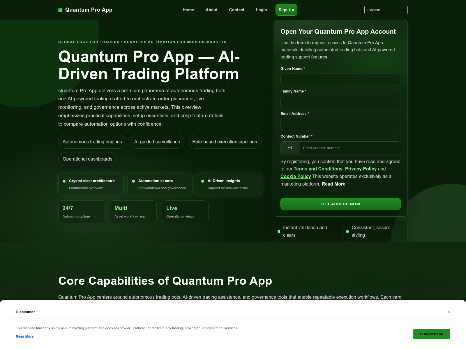 Screenshot of quantumpro-app.pro