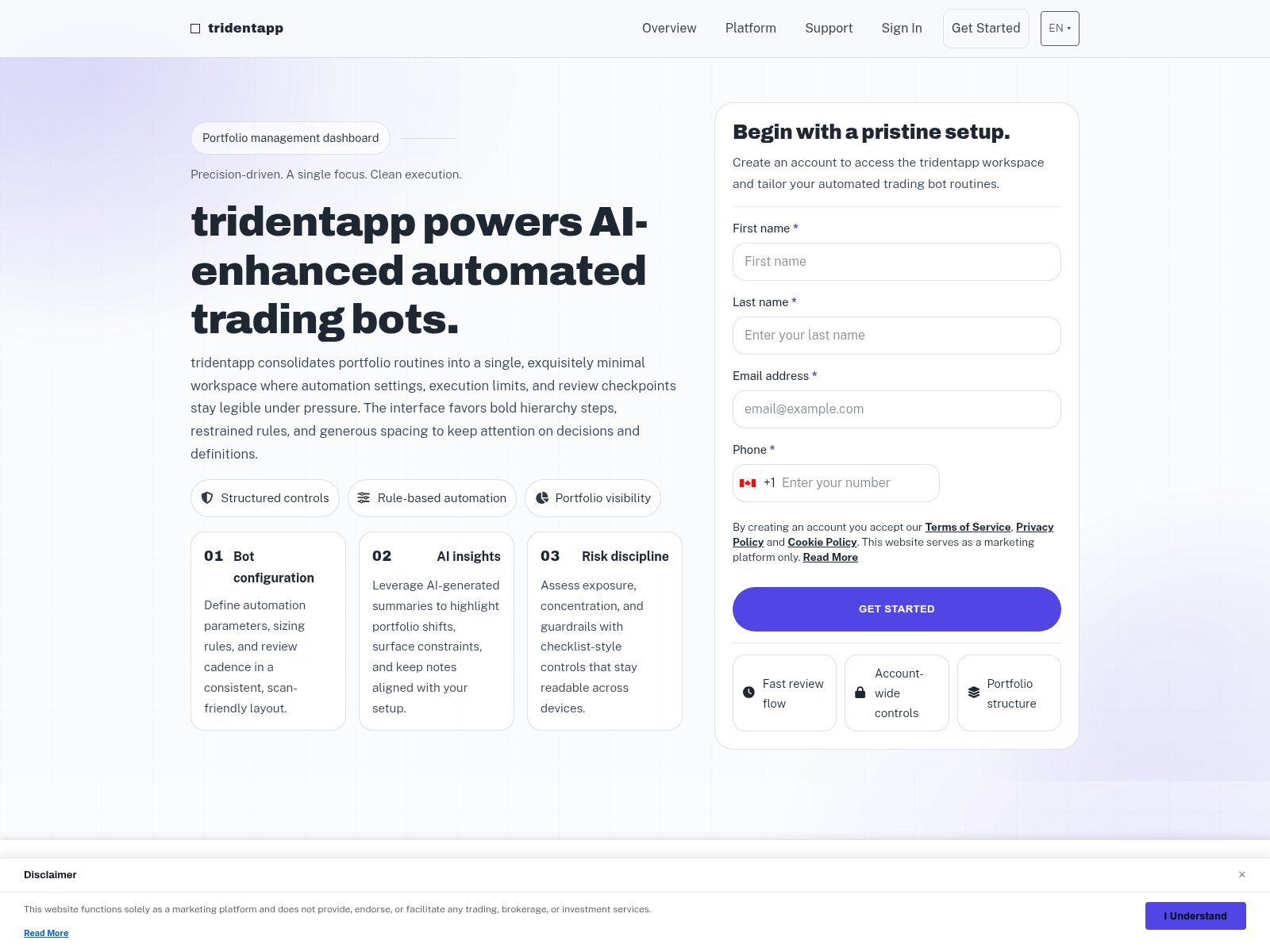 Screenshot of tridentappengine.com