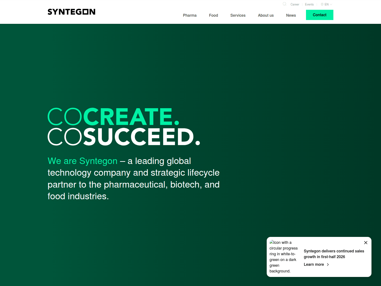 Captura de pantalla de syntegon.live