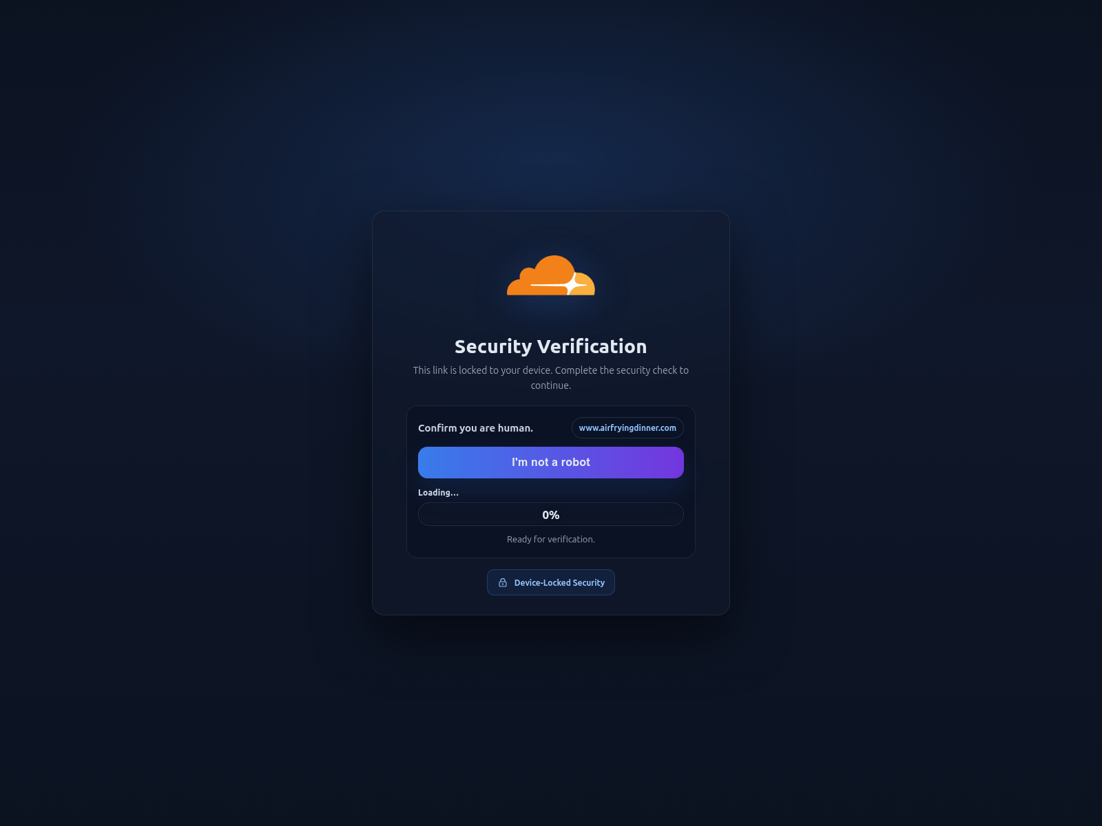 Screenshot of airfryingdinner.com