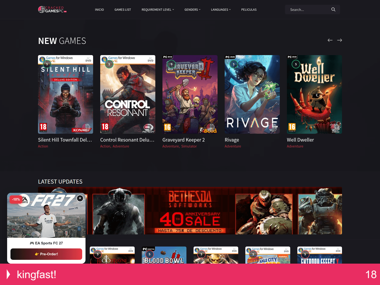 Screenshot von cg-gamespc.net