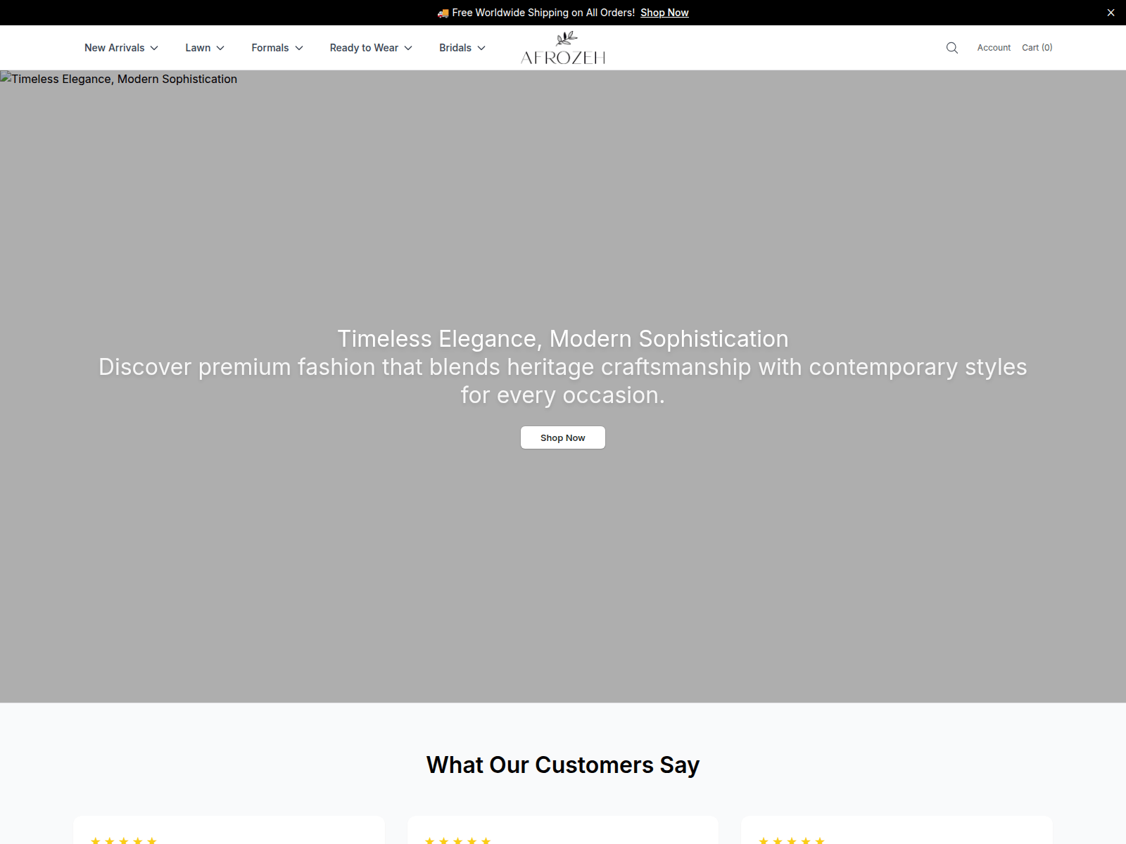 Screenshot of afrozehinternational.shop