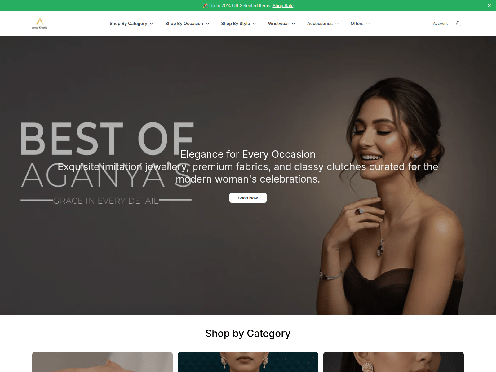[Ekran görüntüsü] aganyakreationonline.shop