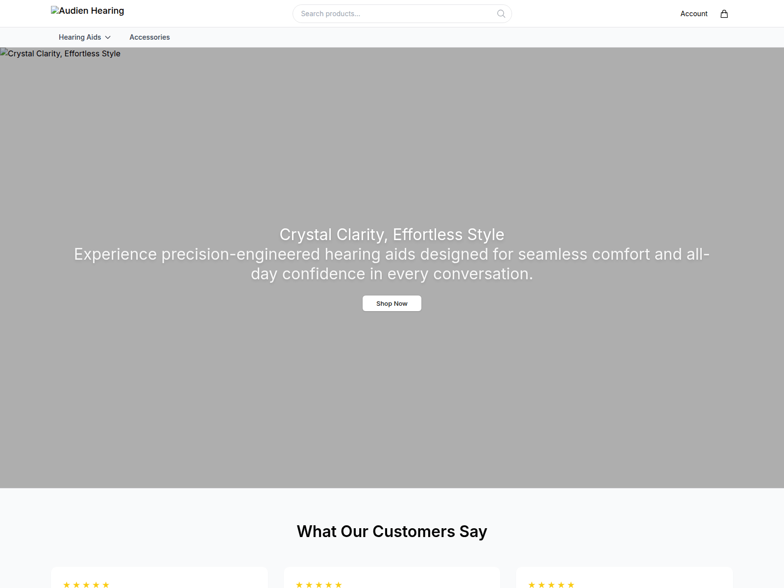 Screenshot of ahearing.shop