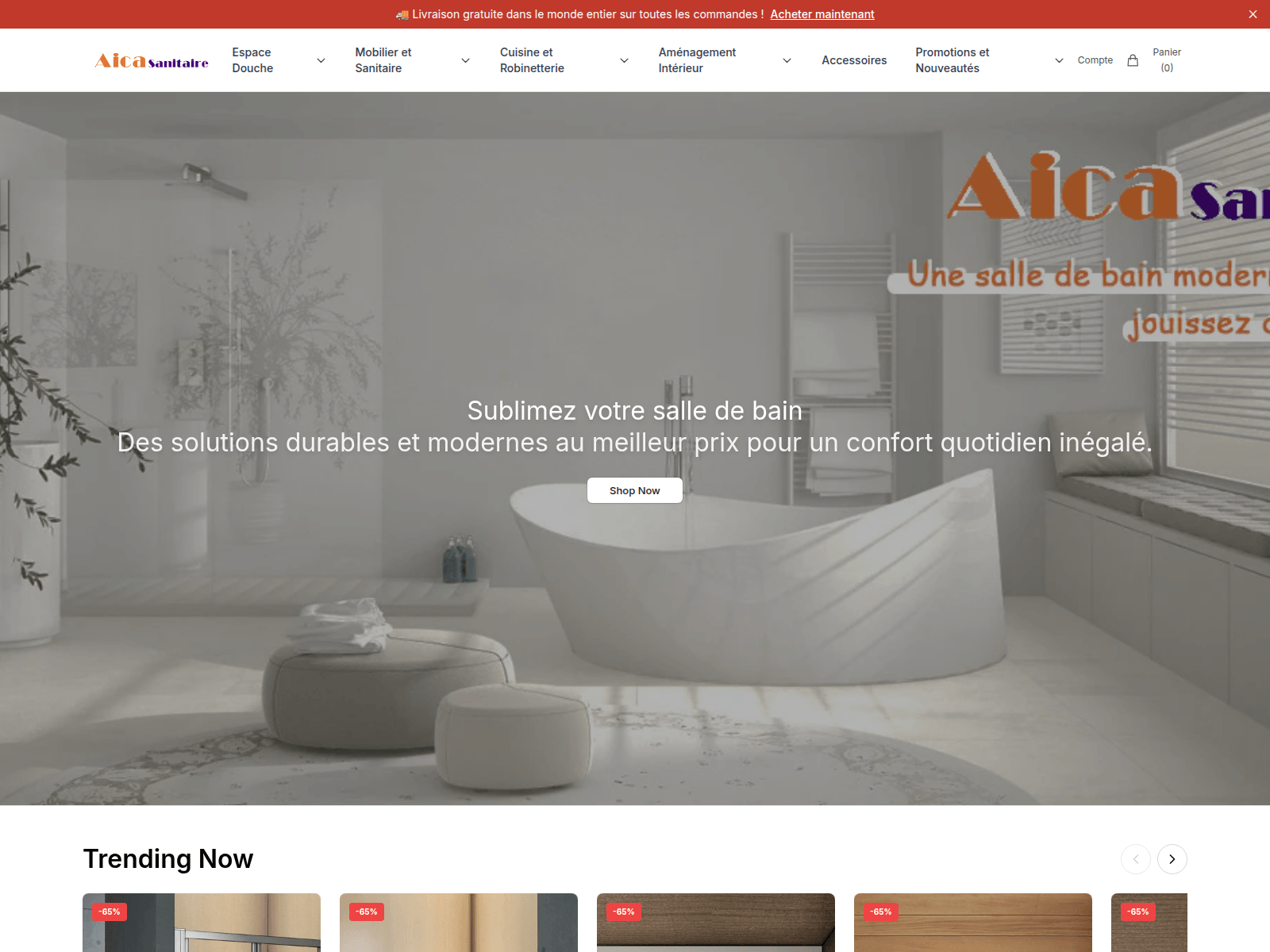 Screenshot of aicasanitairefrance.shop