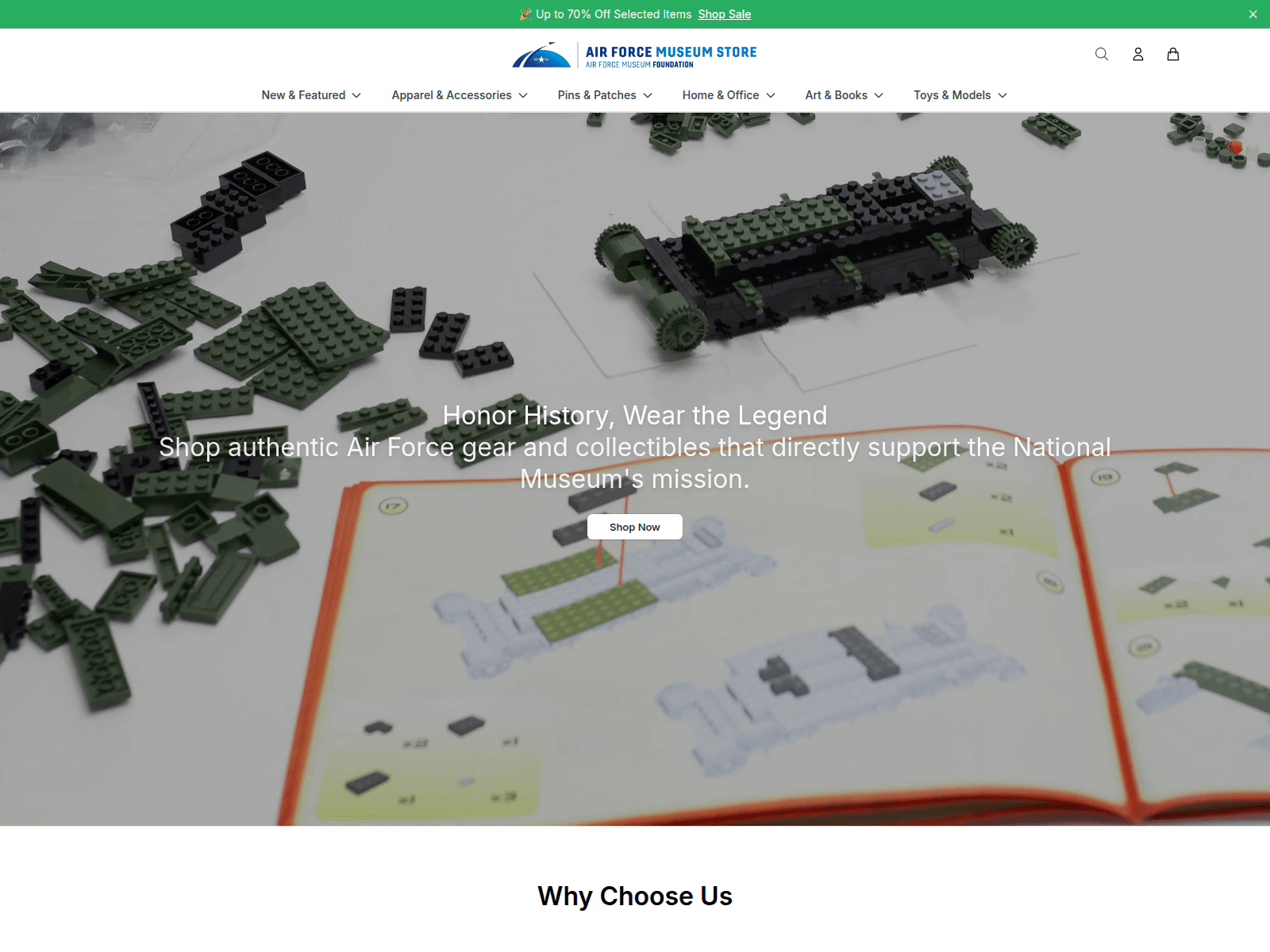 Screenshot of airforcemuseumfoundationhq.shop